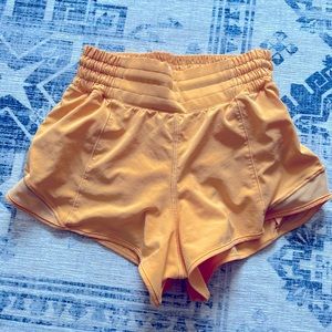 Lululemon Hotty Hot High-Rise Lined Short - Orange, Size 2
